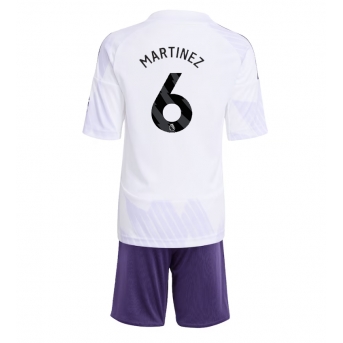 Manchester United Lisandro Martinez #6 Maglia Gara Trasferta Repliche 2025-26 Bambino Maniche Corte